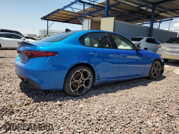 2022 Alfa Romeo Giulia Ti with VIN ZARFAMBN5N7655993, listed as a Copart auction lot 62115984 with 0 mi miles and Salvage Title. Bid and sale history available at carsss.com. Image 3.