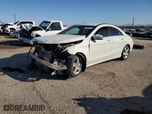 2015 Mercedes-Benz CLA 250 with VIN WDDSJ4EB1FN236200, listed as a Copart auction lot 43559595 with Not Provided miles and Salvage Title. Bid and sale history available at DreamBid. Image 1.