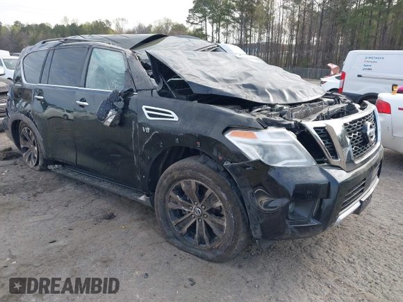 2017 Nissan Armada Platinum z VIN JN8AY2NC5H9505944, wystawiony jako IAAI lot #41904440 z przebiegiem Nie podano mil oraz . Historia ofert i sprzedaży dostępna na DreamBid. Obrazek 1.