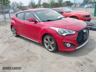 2013 Hyundai Veloster Turbo w/Black Int with VIN KMHTC6AE6DU153980, listed as a IAAI auction lot 41973651 with NaN miles. Bid and sale history available at carsss.com. Image 1.