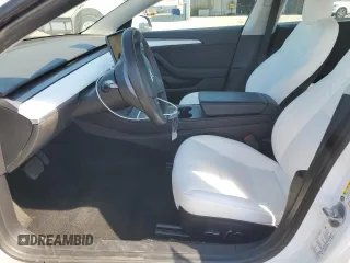 2022 Tesla Model 3 with VIN 5YJ3E1EAXNF203914, listed as a Copart auction lot 46982935 with 70,766 mi miles and Salvage Title. Bid and sale history available at DreamBid. Image 7.