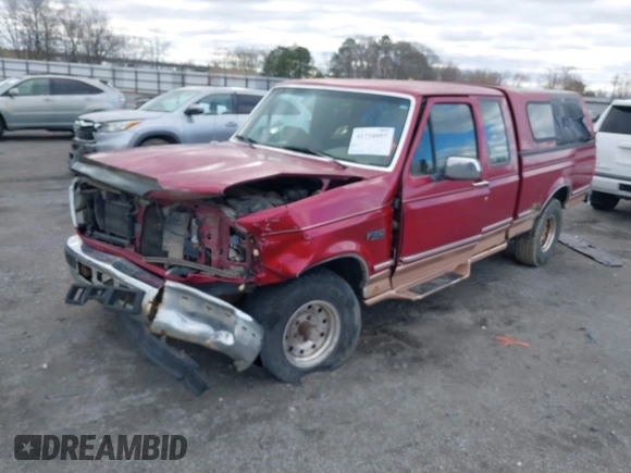 1995 Ford F-150 with VIN 1FTEX14H4SKA04051, listed as a IAAI auction lot 41710957 with 222,312 mi miles. Bid and sale history available at carsss.com. Image 2.
