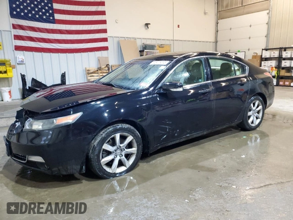 2012 Acura TL Tech Auto with VIN 19UUA8F54CA015858, listed as a Copart auction lot 46478045 with 202,380 mi miles and Salvage Title. Bid and sale history available at carsss.com. Image 1.