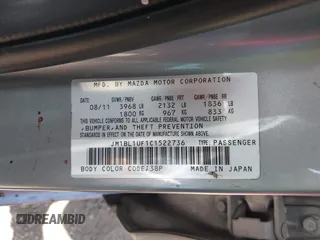 2012 Mazda 3 i Sport with VIN JM1BL1UF1C1522736, listed as a IAAI auction lot 41814466 with 138,315 mi miles and . Bid and sale history available at DreamBid. Image 9.