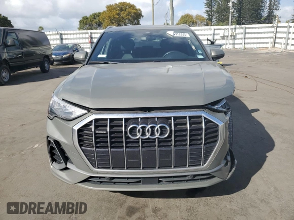 2020 Audi Q3 S line Premium with VIN WA1DECF37L1052630, listed as a Copart auction lot 45125555 with 57,910 mi miles and Non Repairable. Bid and sale history available at carsss.com. Image 5.