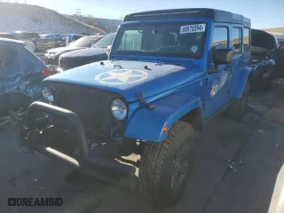 2015 Jeep Wrangler Unlimited Sport with VIN 1C4BJWDG1FL573349, listed as a Copart auction lot 86879394 with 96,773 mi miles and Salvage Title. Bid and sale history available at carsss.com. Image 1.