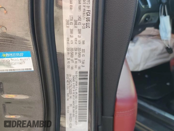 2020 Dodge Durango R/T with VIN 1C4SDJCT6LC163229, listed as a Copart auction lot 58640855 with 64,328 mi miles and Salvage title. Bid and sale history available at DreamBid. Image 13.