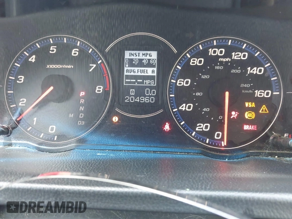 2006 Acura TSX with VIN JH4CL96866C023794, listed as a IAAI auction lot 42012928 with 204,960 mi miles. Bid and sale history available at carsss.com. Image 7.