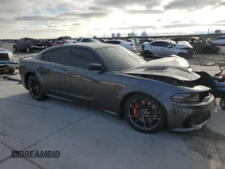 2023 Dodge Charger SRT Hellcat Widebody Jailbreak with VIN 2C3CDXL90PH553374, listed as a Copart auction lot 87508145 with 12,897 mi miles and Salvage Title. Bid and sale history available at carsss.com. Image 4.