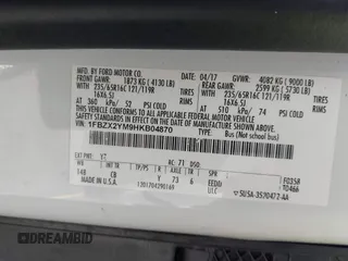 2017 Ford Transit XL with VIN 1FBZX2YM9HKB04870, listed as a IAAI auction lot 41508487 with 105,714 mi miles and . Bid and sale history available at DreamBid. Image 9.