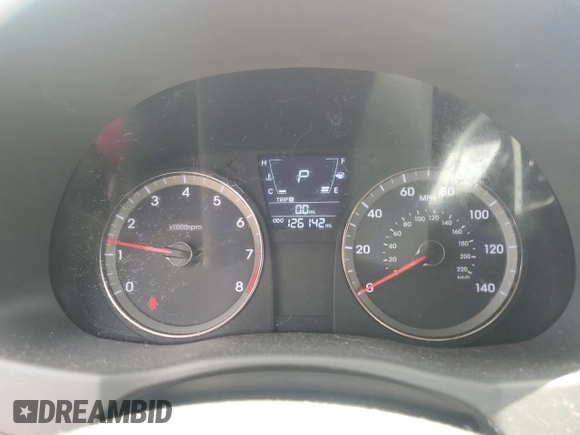 2012 Hyundai Accent GLS with VIN KMHCU4AE5CU180992, listed as a Copart auction lot 53336145 with 126,142 mi miles and Salvage Title. Bid and sale history available at carsss.com. Image 9.
