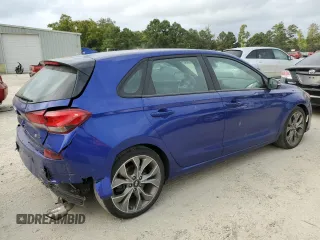 2020 Hyundai Elantra GT N Line with VIN KMHH55LC4LU127933, listed as a Copart auction lot 71477724 with 52,224 mi miles and Salvage Title. Bid and sale history available at carsss.com. Image 3.