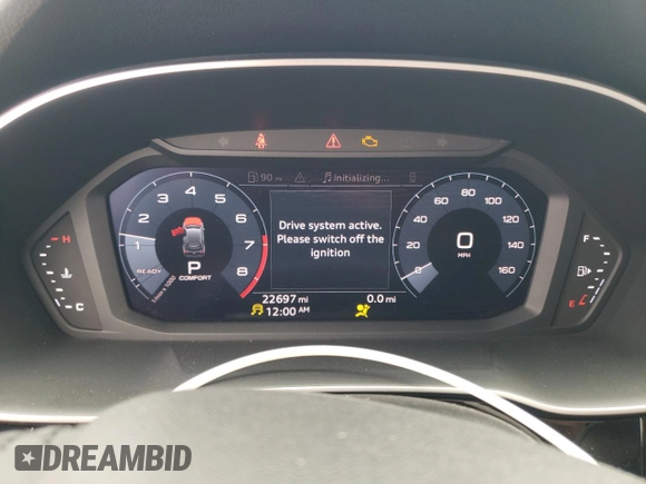 2019 Audi Q3 Premium Plus with VIN WA1BECF30K1067122, listed as a Copart auction lot 61161544 with 22,697 mi miles and Salvage Title. Bid and sale history available at carsss.com. Image 9.