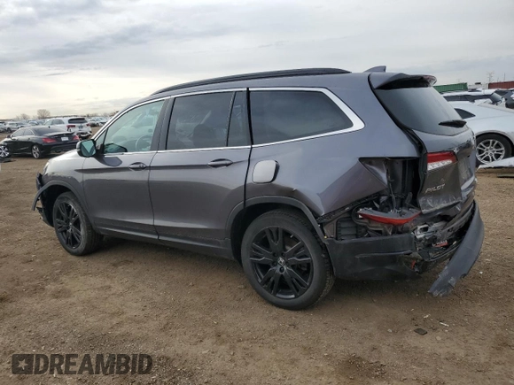 2022 Honda Pilot Special Edition with VIN 5FNYF6H26NB091357, listed as a Copart auction lot 50250075 with 38,405 mi miles and Salvage Title. Bid and sale history available at carsss.com. Image 2.