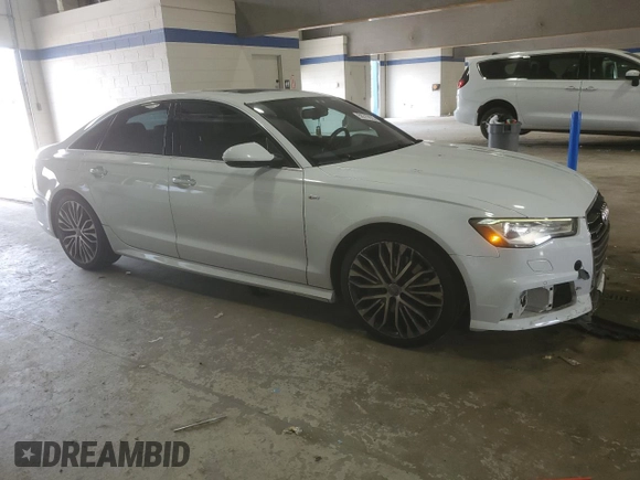2017 Audi A6 Premium Plus with VIN WAUG8AFC0HN110072, listed as a Copart auction lot 56515835 with 95,364 mi miles and Salvage title. Bid and sale history available at DreamBid. Image 4.