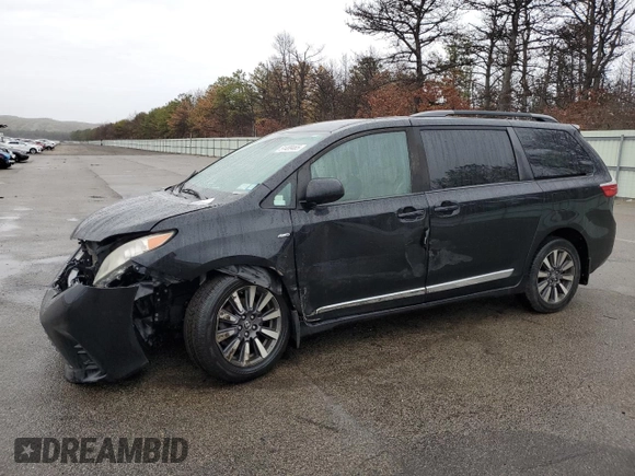 2019 Toyota Sienna LE with VIN 5TDJZ3DC5KS219388, listed as a Copart auction lot 51489465 with 162,353 mi miles and Salvage Title. Bid and sale history available at carsss.com. Image 1.