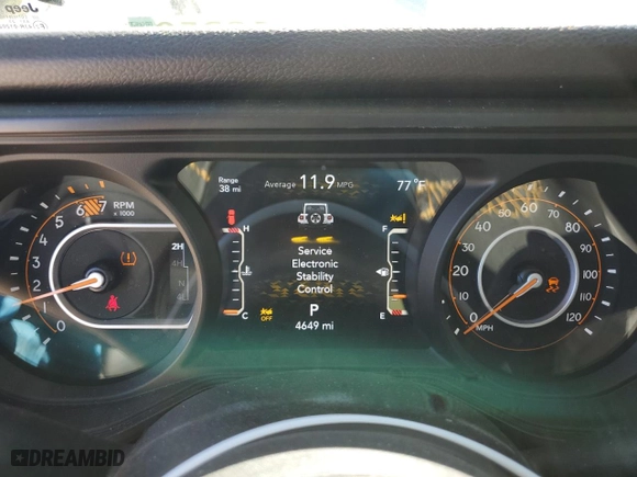 2024 Jeep Wrangler Sport S with VIN 1C4PJXDG2RW207348, listed as a Copart auction lot 48323775 with 4,649 mi miles and Salvage Title. Bid and sale history available at carsss.com. Image 9.