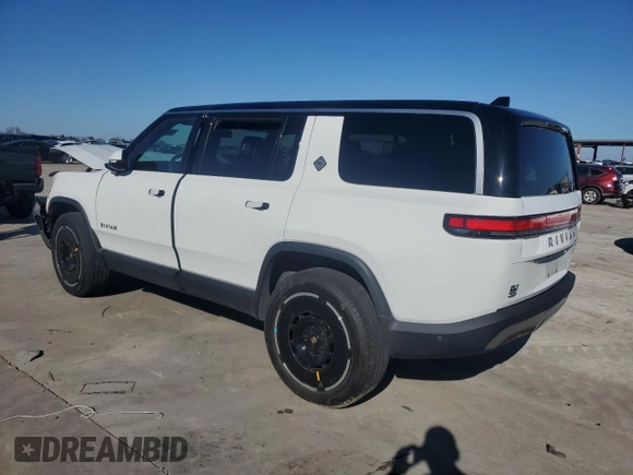 2025 Rivian R1S Adventure z VIN 7PDSGBBA3SN046975, wystawiony jako Copart lot #42880125 z przebiegiem Nie podano mil oraz Szkoda całkowita • Salvage title. Historia ofert i sprzedaży dostępna na DreamBid. Obrazek 2.