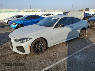 2022 BMW 4 Series 430i xDrive with VIN WBA73AP02NCK63692, listed as a Copart auction lot 84758794 with 21,484 mi miles and Salvage Title. Bid and sale history available at DreamBid. Image 1.
