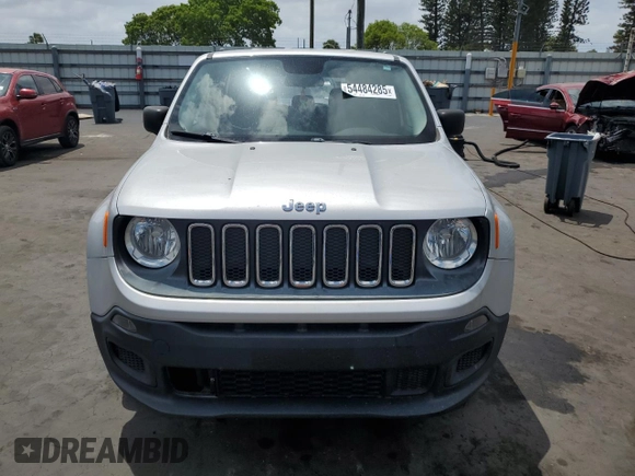 2016 Jeep Renegade Sport with VIN ZACCJBAT5GPD94436, listed as a Copart auction lot 54484285 with 0 mi miles and Salvage Title. Bid and sale history available at carsss.com. Image 5.