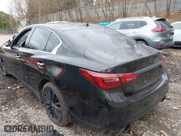 2018 Infiniti Q50 3.0t LUXE with VIN JN1EV7AR8JM442468, listed as a IAAI auction lot 42071717 with 107,484 mi miles. Bid and sale history available at carsss.com. Image 17.