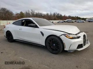 2021 BMW M4 Competition with VIN WBS33AZ0XMCG66070, listed as a Copart auction lot 78260074 with 13,518 mi miles and Salvage Title. Bid and sale history available at carsss.com. Image 4.