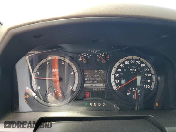 2012 Ram 2500 ST with VIN 3C6UD5CL7CG312302, listed as a Copart auction lot 54483275 with 208,116 mi miles and Salvage title. Bid and sale history available at DreamBid. Image 9.