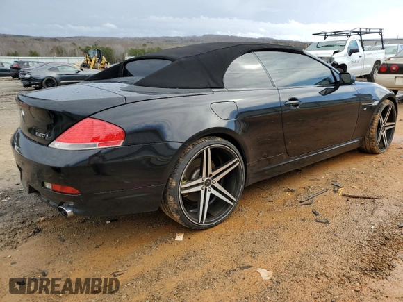 2007 BMW 6 Series 650i z VIN WBAEK13517CN72486, wystawiony jako Copart lot #47952395 z przebiegiem Nie podano mil oraz Szkoda całkowita • Salvage title. Historia ofert i sprzedaży dostępna na DreamBid. Obrazek 3.