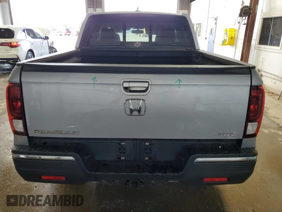 2019 Honda Ridgeline RTL-T with VIN 5FPYK3F60KB009495, listed as a Copart auction lot 61578405 with 90,586 mi miles and Salvage title. Bid and sale history available at DreamBid. Image 6.
