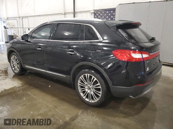 2016 Lincoln MKX Reserve with VIN 2LMTJ8LR2GBL76128, listed as a Copart auction lot 44563065 with 128,934 mi miles and Salvage Title. Bid and sale history available at carsss.com. Image 2.