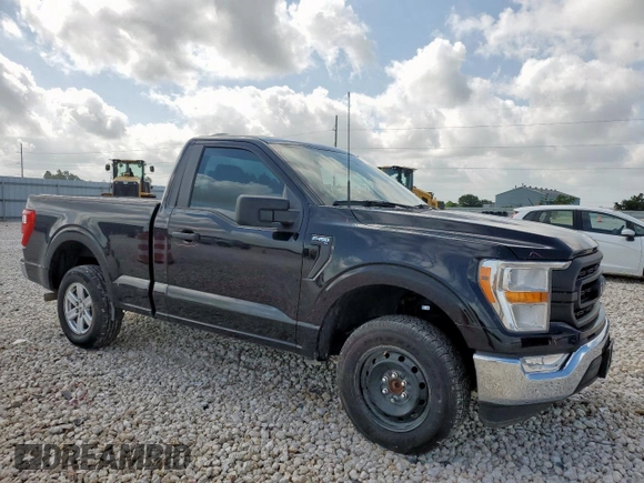 2022 Ford F-150 XL with VIN 1FTMF1C59NKF26135, listed as a Copart auction lot 60034745 with 57,430 mi miles and Salvage title. Bid and sale history available at DreamBid. Image 4.