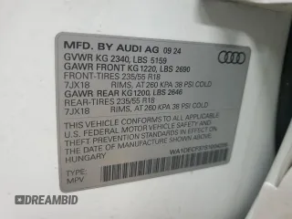 2025 Audi Q3 S line Premium z VIN WA1DECF37S1004205, wystawiony jako Copart lot #58781785 z przebiegiem Nie podano mil oraz Szkoda całkowita • Salvage title. Historia ofert i sprzedaży dostępna na DreamBid. Obrazek 13.