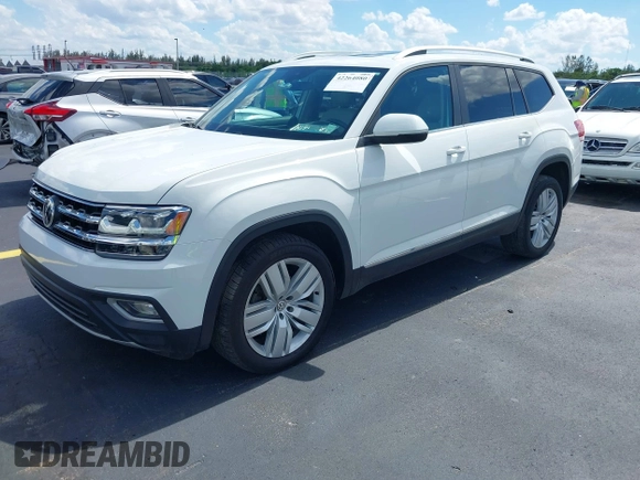 2019 Volkswagen Atlas SEL with VIN 1V2MR2CA7KC557754, listed as a IAAI auction lot 42264080 with 20,412 mi miles and . Bid and sale history available at DreamBid. Image 2.