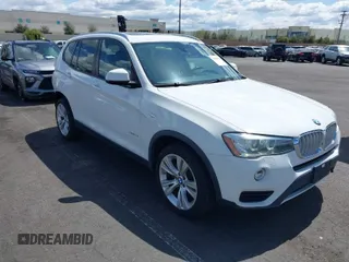 2015 BMW X3 sDrive28i with VIN 5UXWZ7C57F0M83042, listed as a IAAI auction lot 41946969 with 99,431 mi miles and . Bid and sale history available at DreamBid. Image 1.