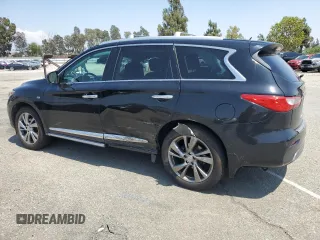 2014 Infiniti QX60 with VIN 5N1AL0MN5EC503803, listed as a Copart auction lot 59817765 with 106,968 mi miles and Salvage title. Bid and sale history available at DreamBid. Image 2.