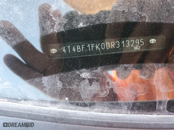 2013 Toyota Camry L with VIN 4T4BF1FK0DR313295, listed as a Copart auction lot 49063145 with 123,286 mi miles and Salvage Title. Bid and sale history available at carsss.com. Image 12.