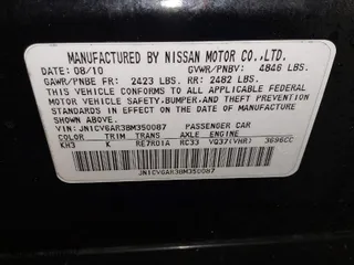 2011 Infiniti G37 Sedan x with VIN JN1CV6AR3BM350087, listed as a IAAI auction lot 41387720 with 166,637 mi miles. Bid and sale history available at carsss.com. Image 9.