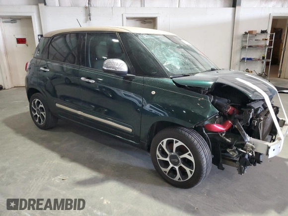 2014 FIAT 500L Lounge with VIN ZFBCFACH9EZ022054, listed as a Copart auction lot 83541054 with 125,729 mi miles and Salvage Title. Bid and sale history available at DreamBid. Image 4.