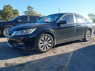 2014 Honda Accord EX-L with VIN 1HGCR2F81EA010048, listed as a IAAI auction lot 41754584 with 126,050 mi miles and . Bid and sale history available at carsss.com. Image 2.