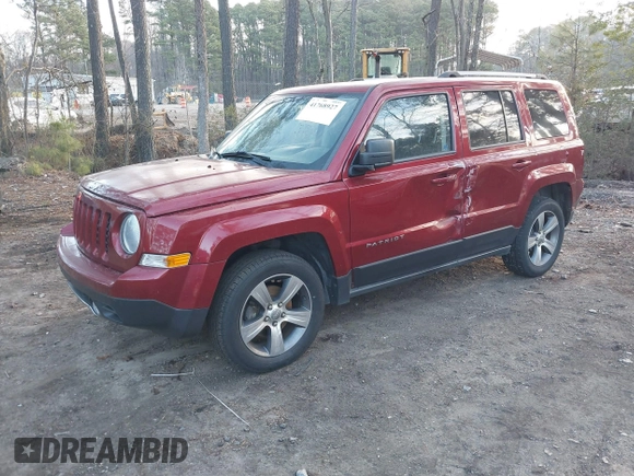 2017 Jeep Patriot High Altitude with VIN 1C4NJPFA5HD166689, listed as a IAAI auction lot 41768927 with 74,592 mi miles and . Bid and sale history available at carsss.com. Image 2.