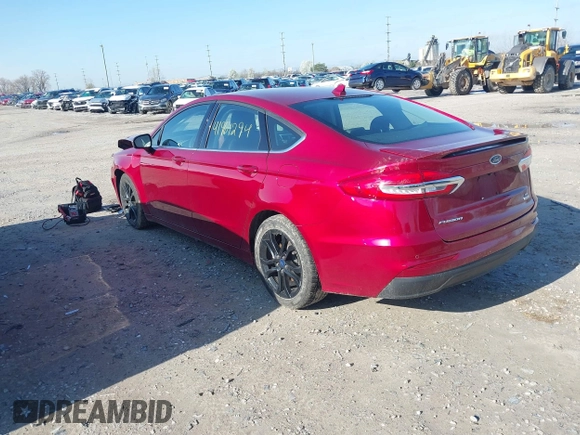 2019 Ford Fusion SE with VIN 3FA6P0HD1KR166565, listed as a IAAI auction lot 41961294 with 99,355 mi miles. Bid and sale history available at carsss.com. Image 3.