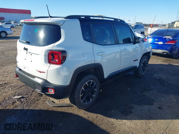 2023 Jeep Renegade Trailhawk with VIN ZACNJDC17PPP43822, listed as a IAAI auction lot 41081187 with 9,256 mi miles and . Bid and sale history available at DreamBid. Image 4.