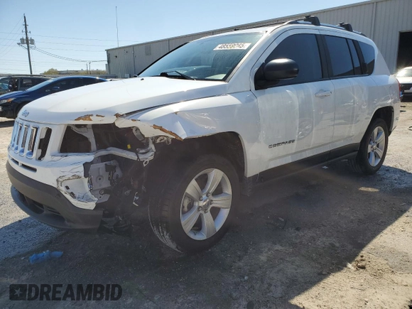 2012 Jeep Compass Sport with VIN 1C4NJCBA4CD605775, listed as a Copart auction lot 48559085 with 59,356 mi miles and Salvage Title. Bid and sale history available at carsss.com. Image 1.