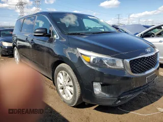 2015 Kia Sedona EX with VIN KNDMC5C19F6025057, listed as a Copart auction lot 50420385 with 145,390 mi miles and Salvage Title. Bid and sale history available at carsss.com. Image 4.