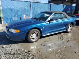 1998 Ford Mustang with VIN 1FAFP4443WF161707, listed as a Copart auction lot 45647115 with 105,205 mi miles and Salvage Title. Bid and sale history available at carsss.com. Image 1.