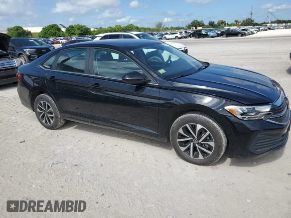 2024 Volkswagen Jetta S with VIN 3VW5M7BU4RM075715, listed as a Copart auction lot 62886015 with 21,207 mi miles and Clean title. Bid and sale history available at DreamBid. Image 4.