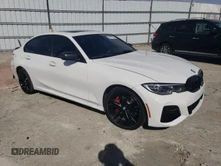 2021 BMW 3 Series M340i with VIN 3MW5U7J02M8B87249, listed as a Copart auction lot 43606975 with 43,373 mi miles and Salvage Title. Bid and sale history available at carsss.com. Image 4.