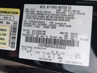 2016 Ford Mustang EcoBoost Premium with VIN 1FATP8UH5G5265653, listed as a IAAI auction lot 41835770 with 91,671 mi miles and . Bid and sale history available at carsss.com. Image 9.