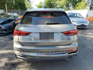 2020 Audi Q3 S line Premium with VIN WA1DECF35L1032280, listed as a Copart auction lot 58786915 with 48,006 mi miles and Salvage title. Bid and sale history available at DreamBid. Image 6.