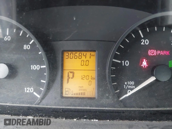 2011 Mercedes-Benz Sprinter Cargo with VIN WD3PE8CB4B5565573, listed as a IAAI auction lot 41821984 with 306,841 mi miles. Bid and sale history available at carsss.com. Image 15.